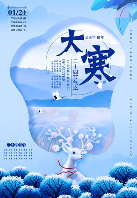 大寒清新海报