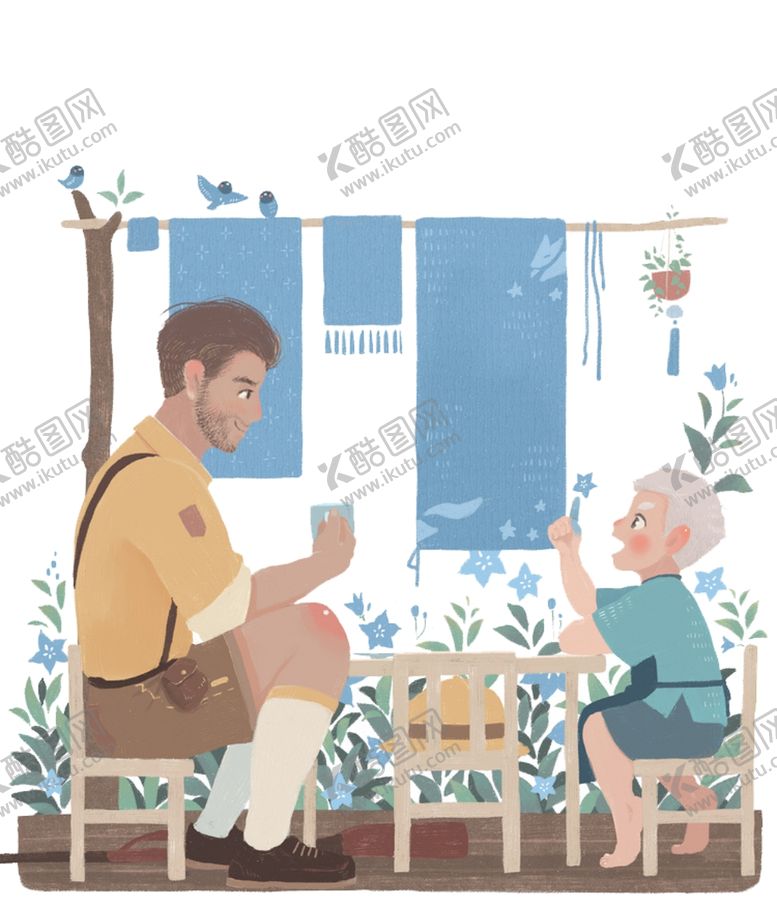 编号：85971010172012353673【酷图网】源文件下载-父亲节插画