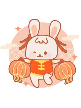 兔年素材萌送福金报喜玉子高清图