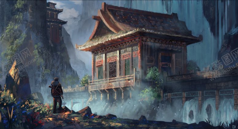 编号：44199710011438045561【酷图网】源文件下载-中国风大气插画场景