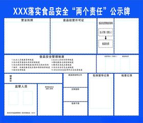 食品安全公示栏