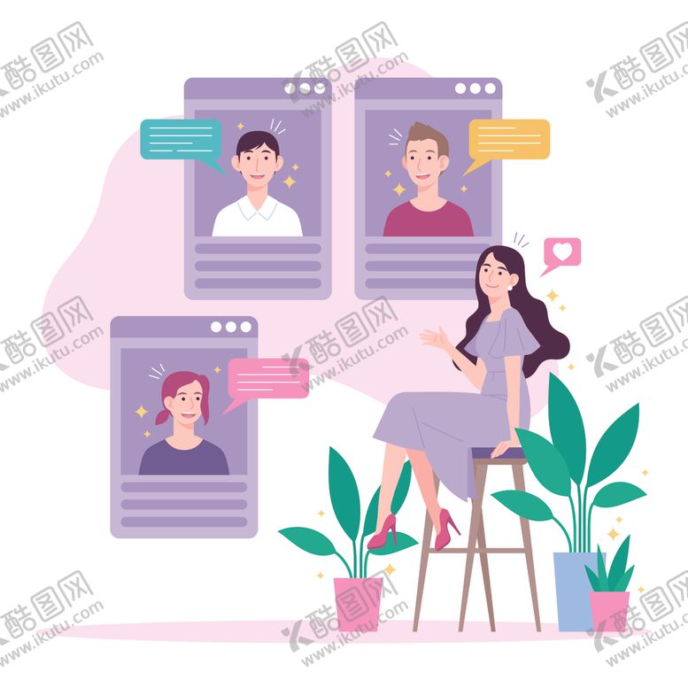 编号：43851703100750239281【酷图网】源文件下载-爱情插画图片