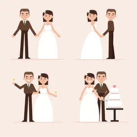结婚爱情礼服女人夫妻