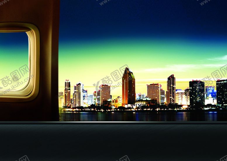 编号：51114406291646484668【酷图网】源文件下载-透过车窗看城市夜景楼书画册