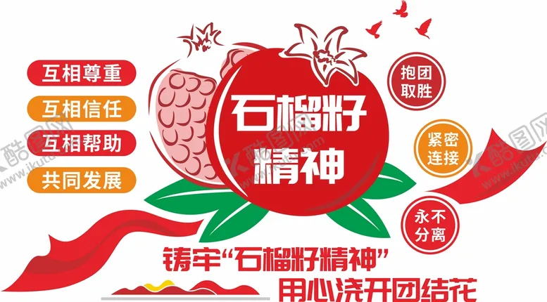 编号：87492901311805577493【酷图网】源文件下载-党建石榴籽精神文化墙