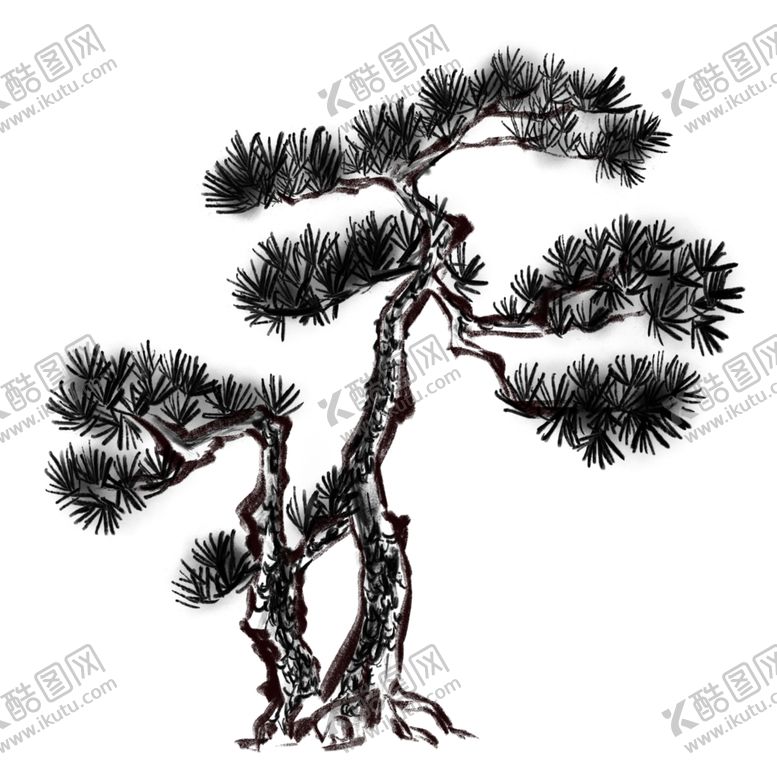 编号：54639707061157514217【酷图网】源文件下载-水墨中国风迎客松