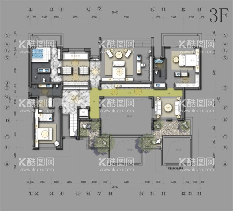 编号：11622012040259528417【酷图网】源文件下载-别墅户型图