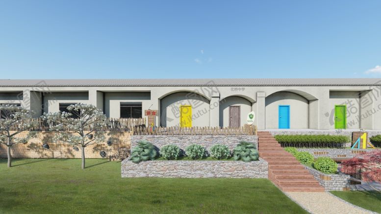 编号：79487806281719073741【酷图网】源文件下载-乡村校园效果图正面