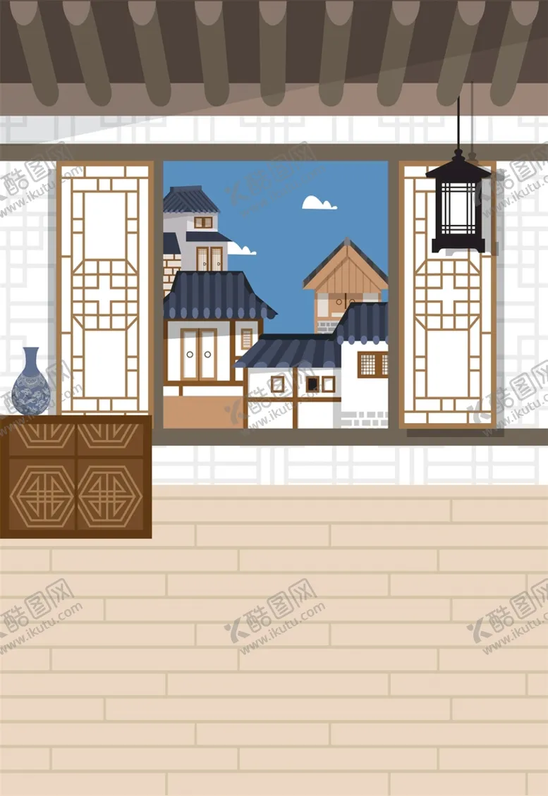 编号：68591210190615052923【酷图网】源文件下载-手绘古建筑