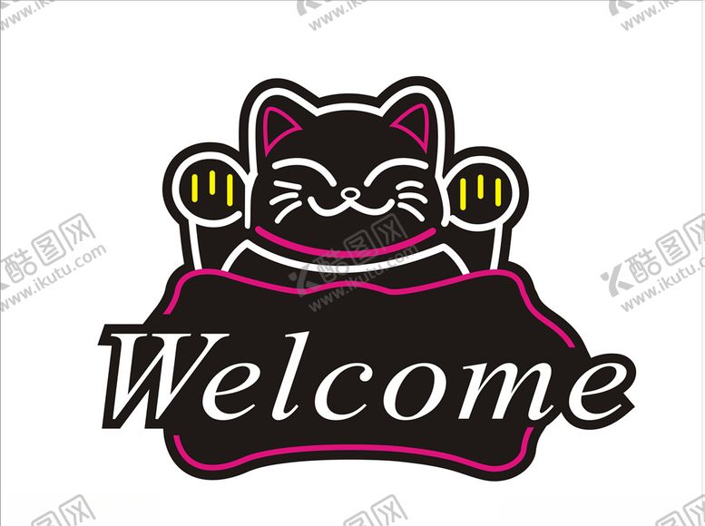 编号：63465610080147005616【酷图网】源文件下载-霓虹招财猫