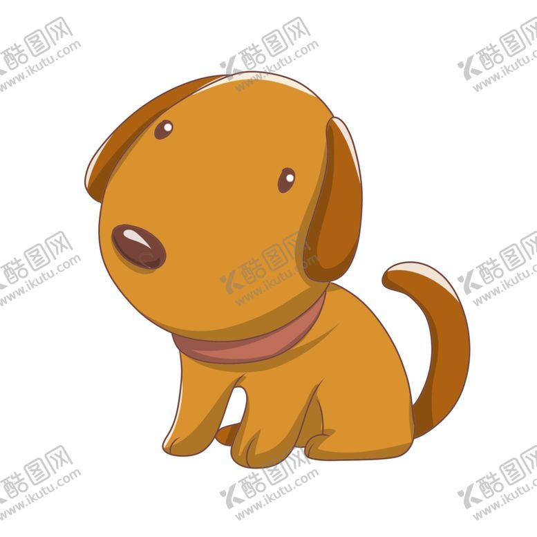 编号：58470709200926127761【酷图网】源文件下载-黄色可爱的小狗插画