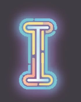 霓虹灯字母I