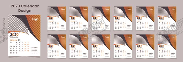 编号：60528509252142426920【酷图网】源文件下载-2020年日历