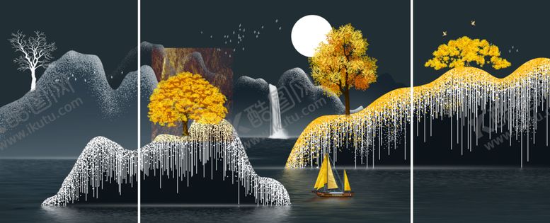 编号：38602411242221516667【酷图网】源文件下载-梦幻自然景观月夜与秋景