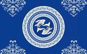 中国风淡雅会议背景传统文化晚会背景
