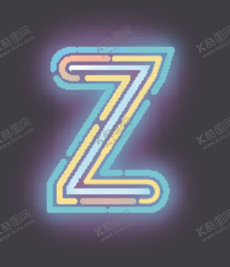 编号：88990510250105576447【酷图网】源文件下载-霓虹灯字母Z