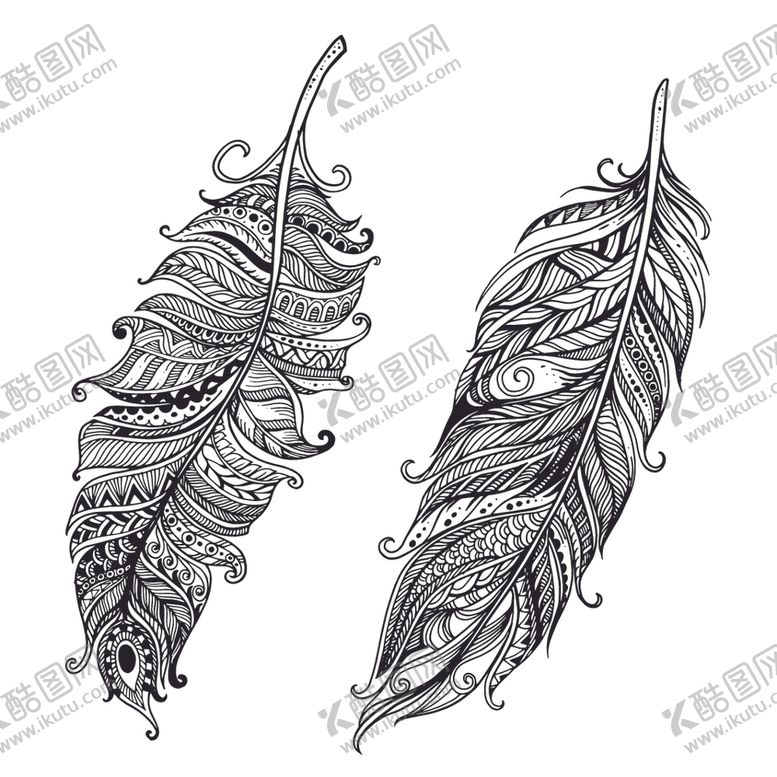 编号：63638106181916039702【酷图网】源文件下载-黑白线描动物