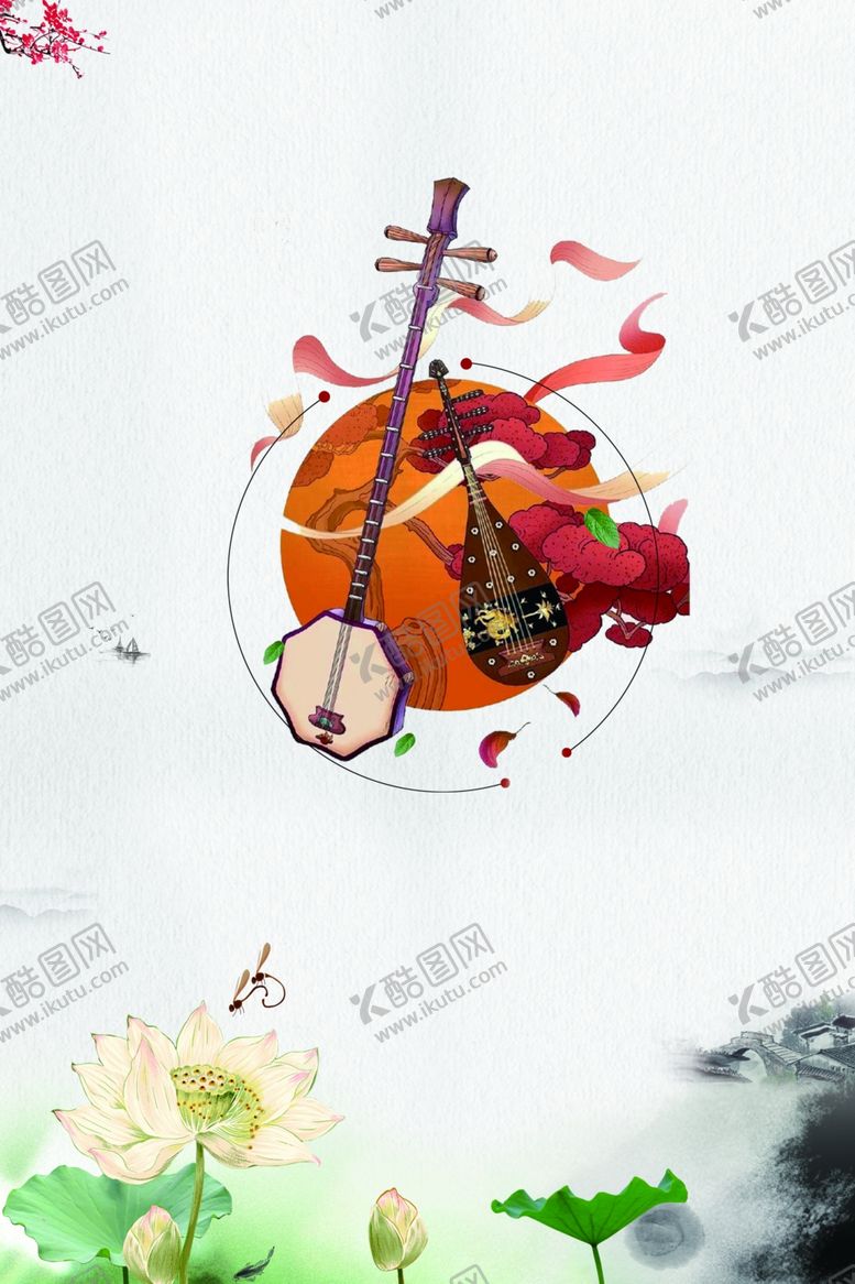编号：35105610061402337469【酷图网】源文件下载-古典乐器背景设计