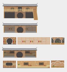 幼儿园木工坊户外堆头美陈