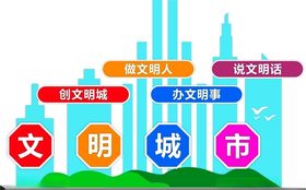 创建文明城市雕塑