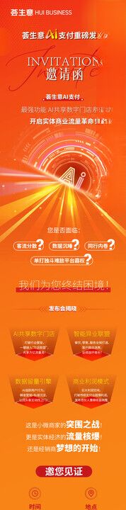 营销邀请函长图海报