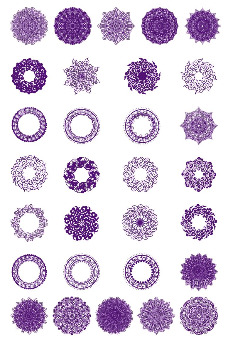 编号：62983512092321423938【酷图网】源文件下载-圆形装饰花纹