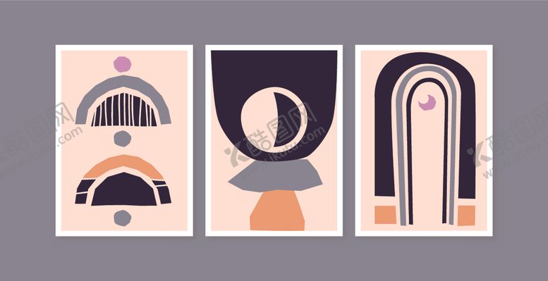 编号：99044709271602152525【酷图网】源文件下载-简约几何风格抽象艺术画作