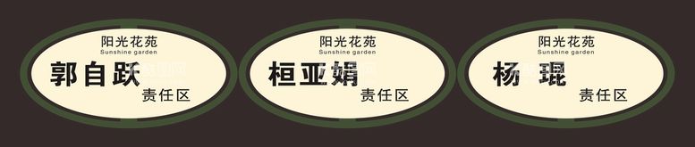 编号：55346612302222266561【酷图网】源文件下载-阳光花园责任区牌