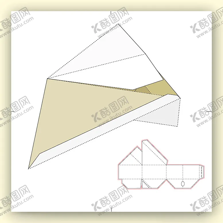 编号：61176001252105032746【酷图网】源文件下载-三角形包装展开图