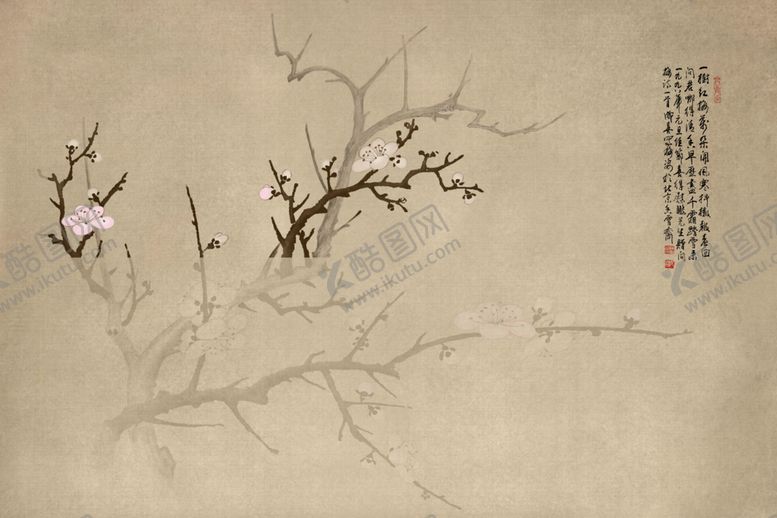 编号：57319309192358196646【酷图网】源文件下载-工笔花鸟背景墙装饰画