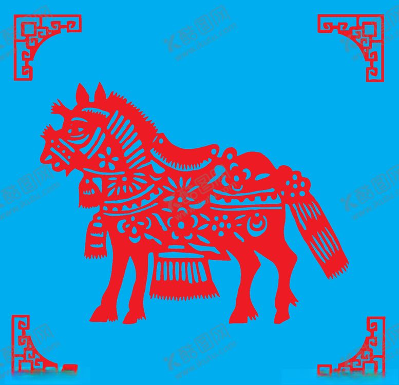 编号：42052710292025128554【酷图网】源文件下载-马剪纸