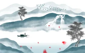 山水画高清国巨幅国