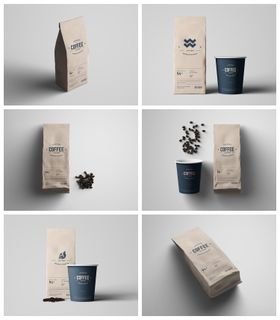 咖啡包装纸袋子样机