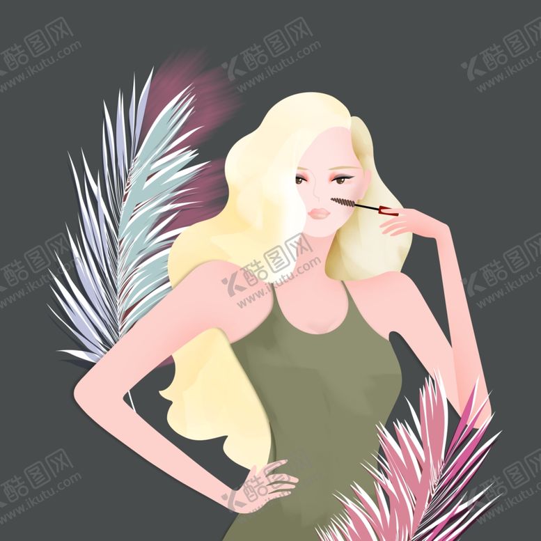 编号：77221910030503278175【酷图网】源文件下载-手绘少女