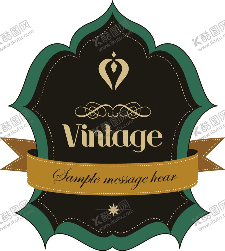 编号：28792509291950448116【酷图网】源文件下载-欧式花纹标签