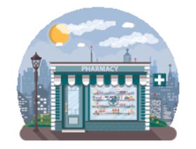 云朵建筑物与商店
