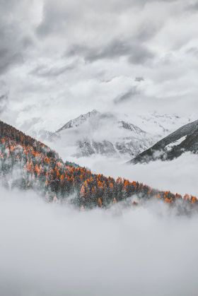 雪山装饰画山脉