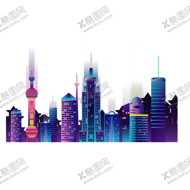 编号：45445310191230028185【酷图网】源文件下载-城市剪影