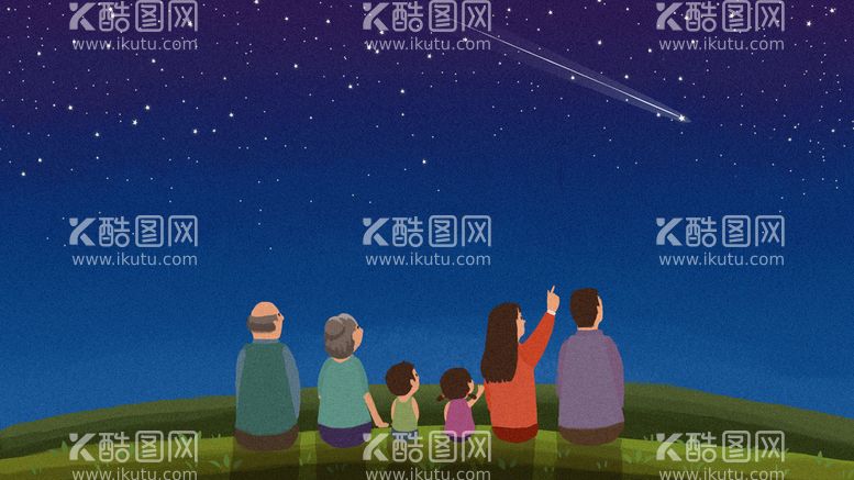 编号：45520711121157507822【酷图网】源文件下载-小清新星空插画图片