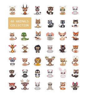 可爱动物系列卡通形象