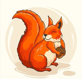 矢量可爱松鼠