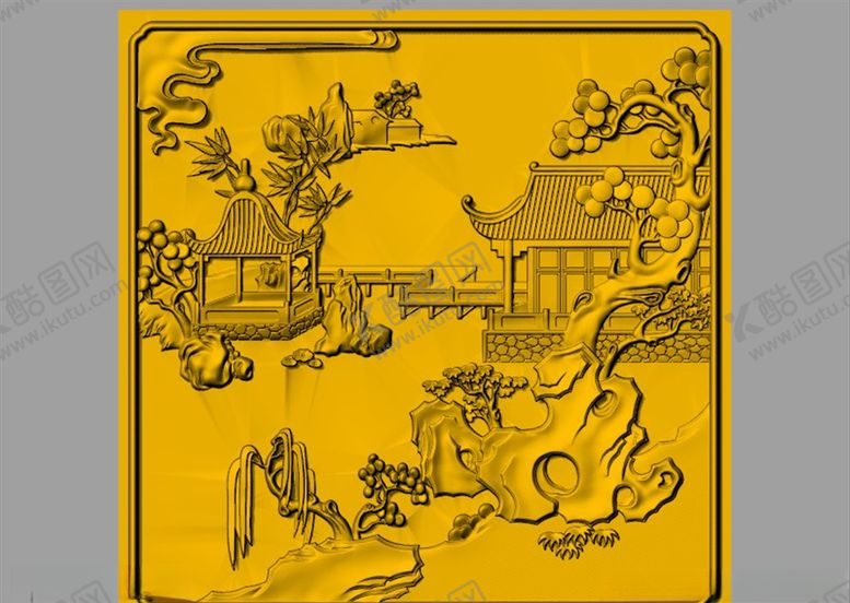 编号：59173505012318226368【酷图网】源文件下载-CAD浮雕装饰画模型