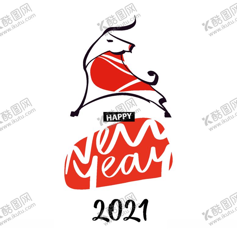编号：97418609220722101930【酷图网】源文件下载-红色牛2021