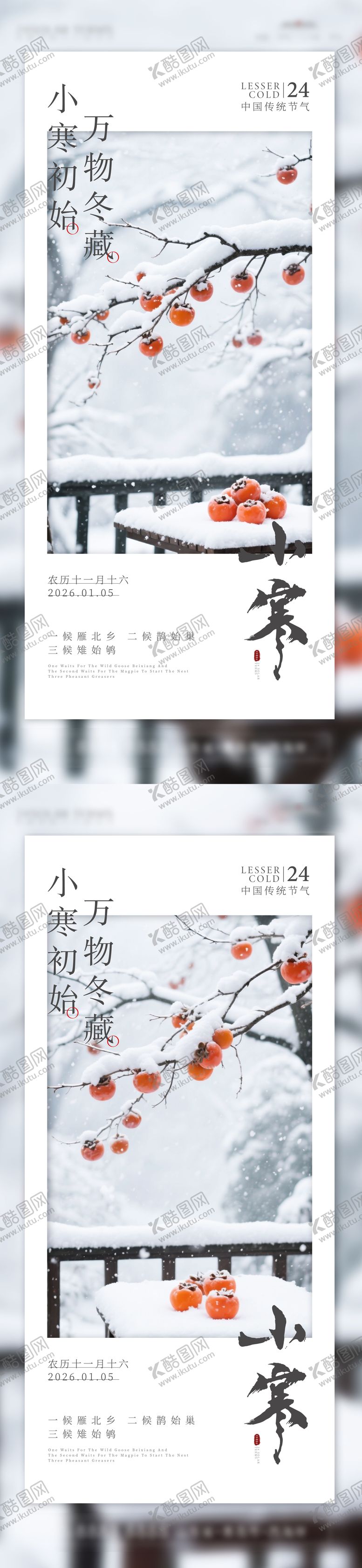 编号：73172501041158443338【酷图网】源文件下载-小寒节气海报