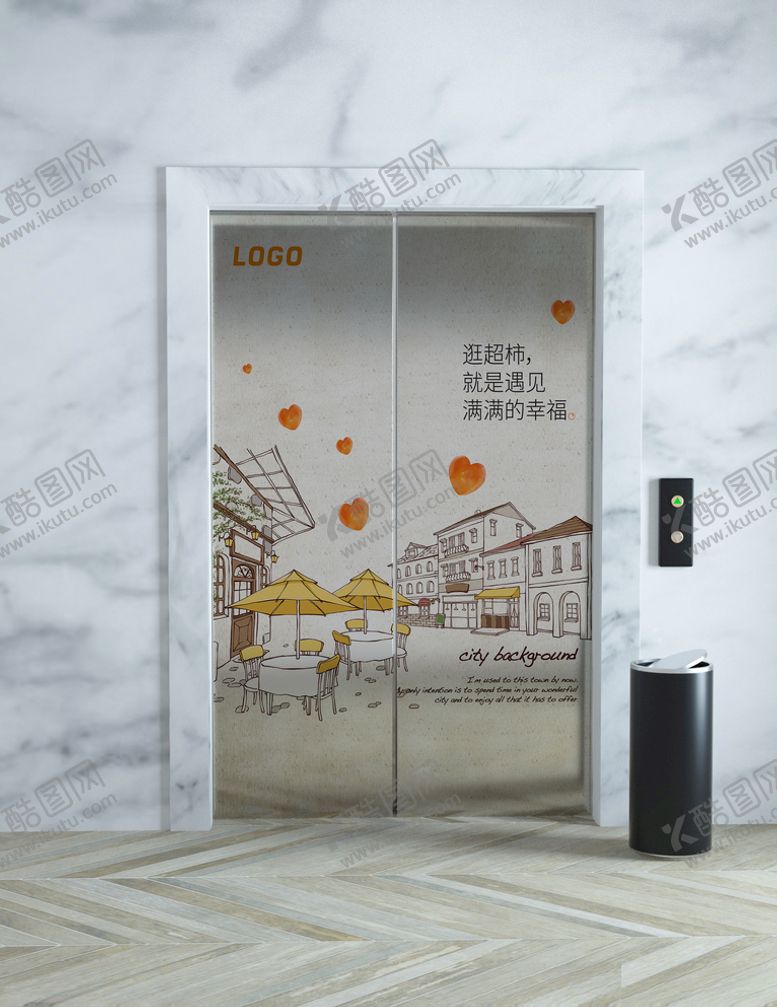 编号：88691510282032541455【酷图网】源文件下载-电梯门安全门广告画面