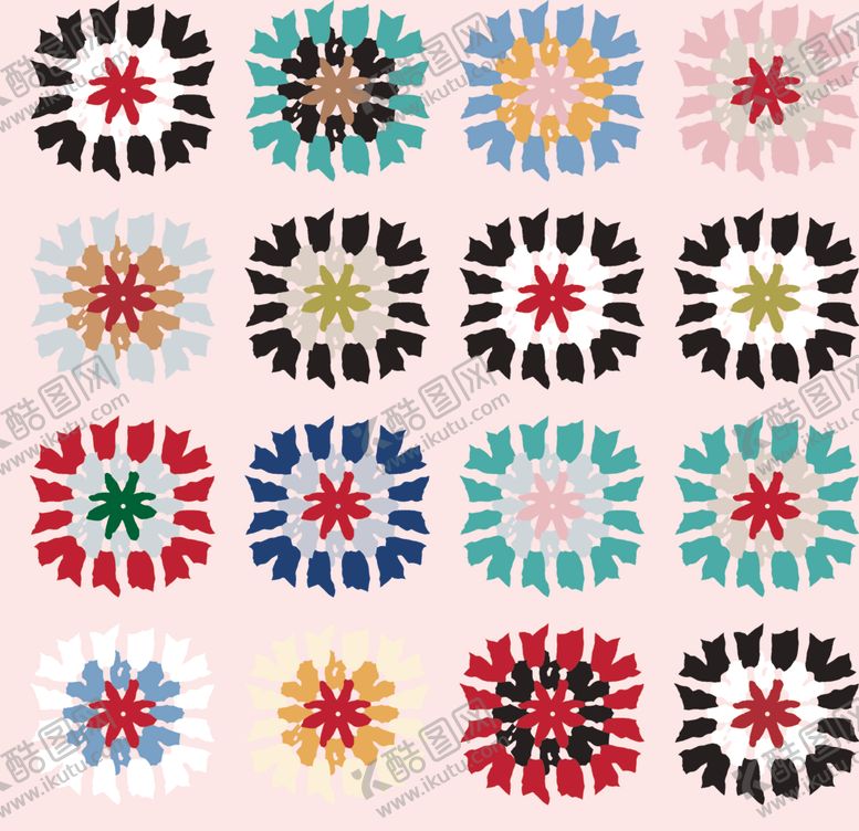 编号：28726004020458428907【酷图网】源文件下载-多彩几何花纹图案集合