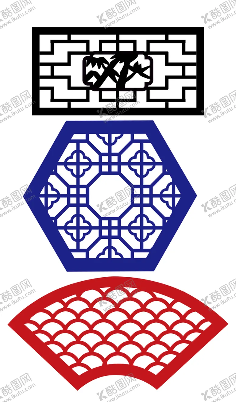 编号：10493509260304381354【酷图网】源文件下载-仿古窗花 花格