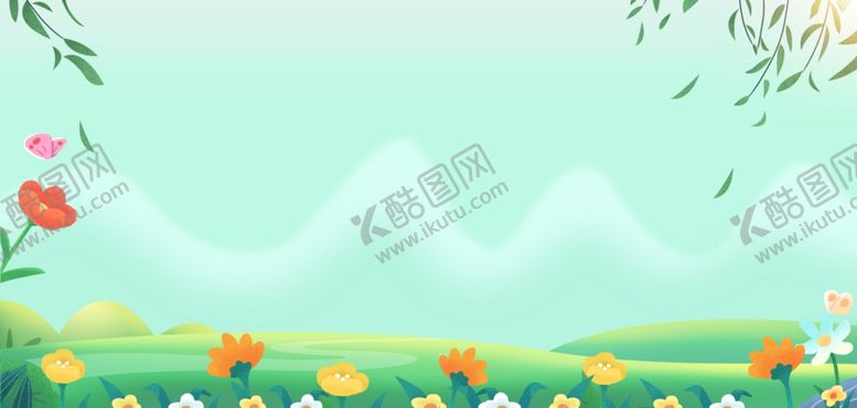 编号：71804601171902107609【酷图网】源文件下载-春季手绘简约花朵手绘背景
