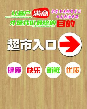 超市入口形象墙