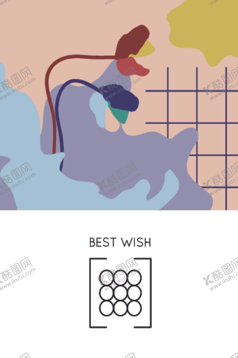 编号：35326710090035012576【酷图网】源文件下载-植物抽象装饰画图案